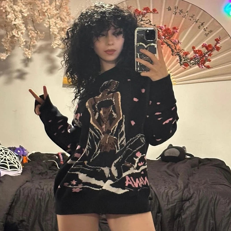 Japanese Anime Couple Sweater