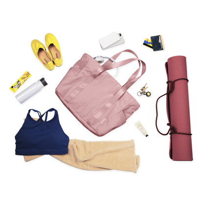 Pink Lightweight Puffy Bucket Tote Bag