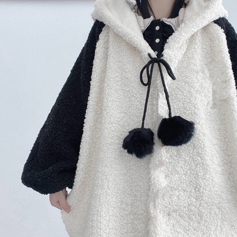 Panda Bear Ear Fleece Hoodie