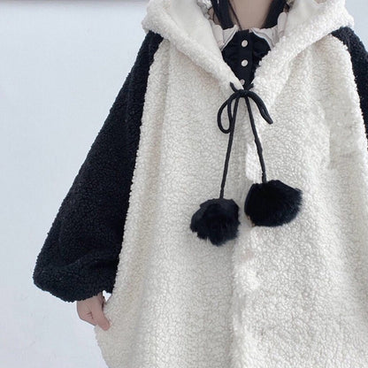 Panda Bear Ear Fleece Hoodie