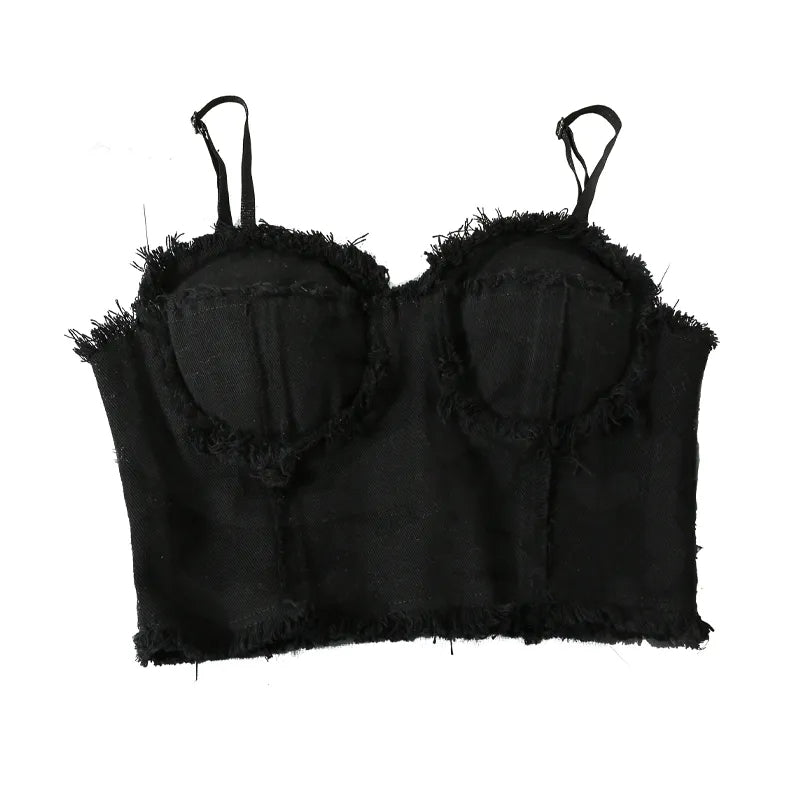 Spaghetti Strap Corset Crop Top