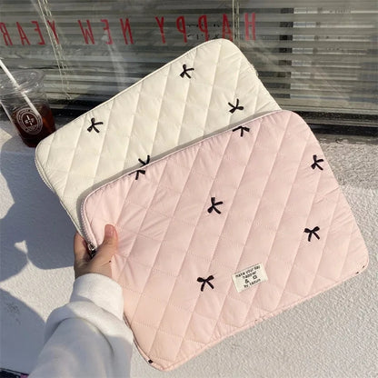 Bow Padded Sleeve Laptop Bag