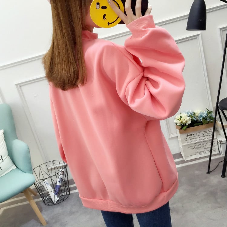 Cute Pikachu Cartoon Oversized Sweater Turtleneck Long Sleeve Shirt Pullover Hoodie Sweatshirt E-Girl Kawaii Korean Japanese Harajuku Retro Streetwear