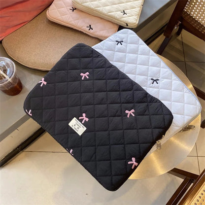 Bow Padded Sleeve Laptop Bag