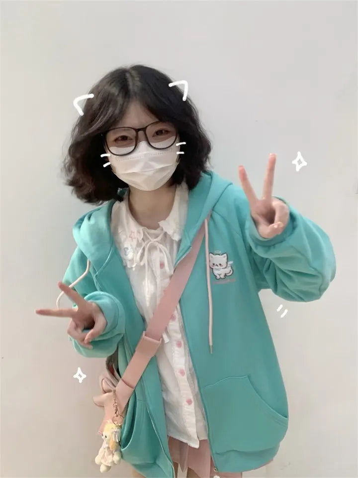 Blue Cat Ear Hoodie