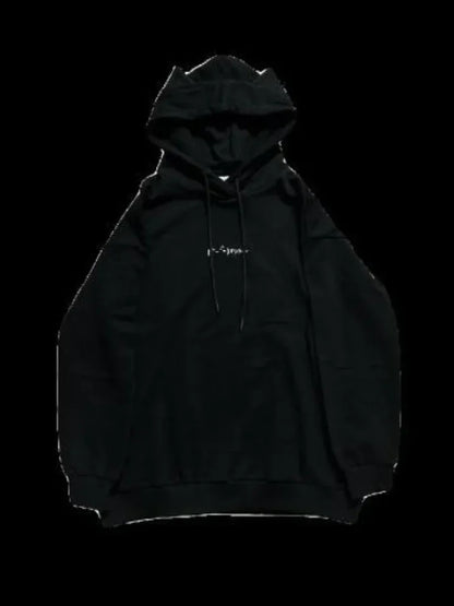 Black Cat Drawstring Sweatshirt