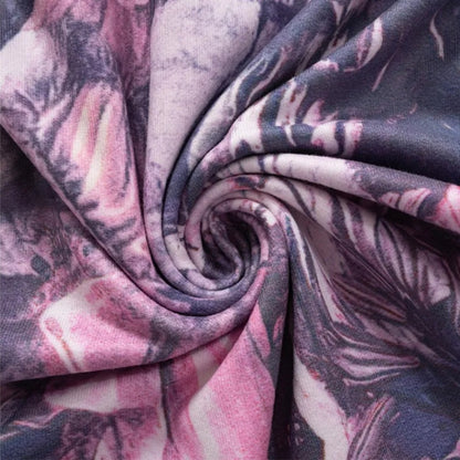 Purple Victorian Print Mesh Long Sleeve Shirt