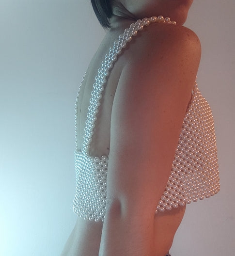 Pearl Bead V Neck Camisole