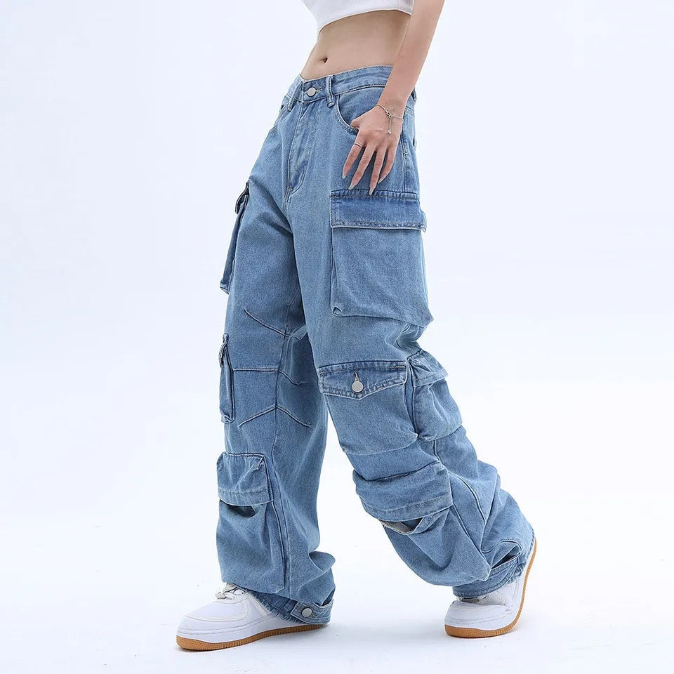Blue Baggy Denim Jeans