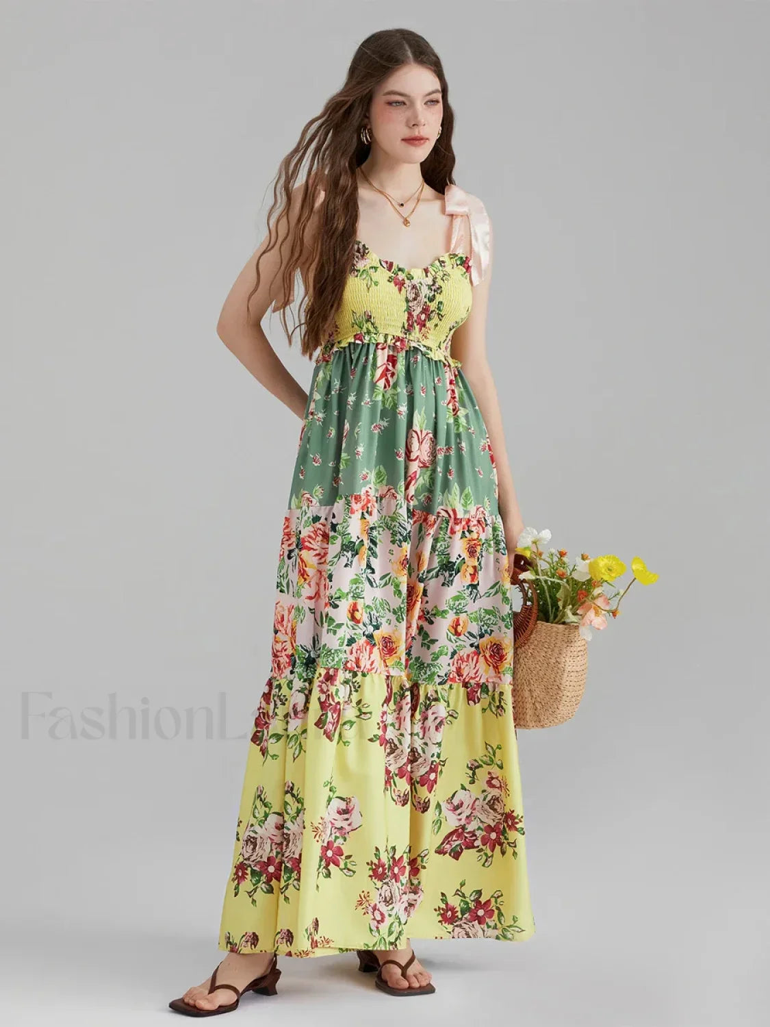 Floral Cami Straps Boho Dress