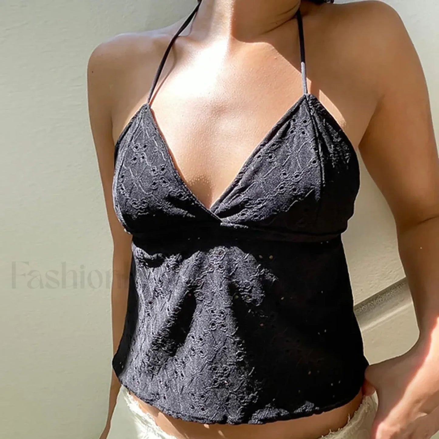 Floral Eyelet Cottage Crop Top