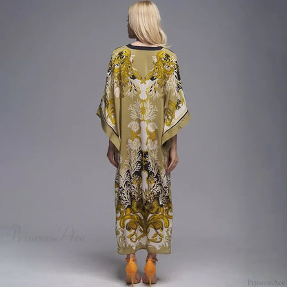 Floral Print Loose Kimono Boho Beach Cover up