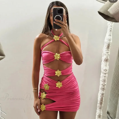 Floral Ruffle Push Up One-Piece Swimsuit