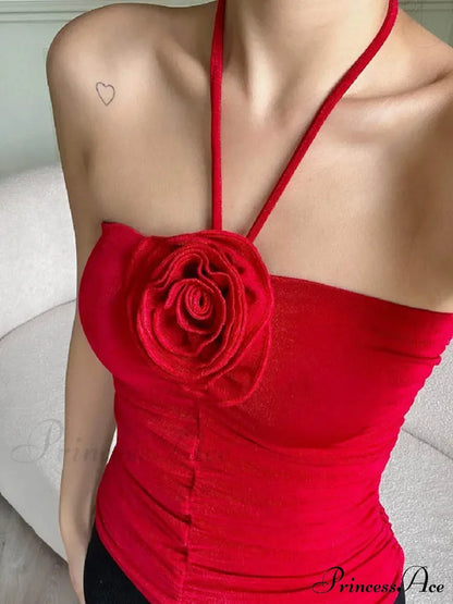 Flower Patchwork halter Tubes Off Shoulder Backless Tank Sexy Women Off Shoulder Ruched Black Mini Vests Tank top