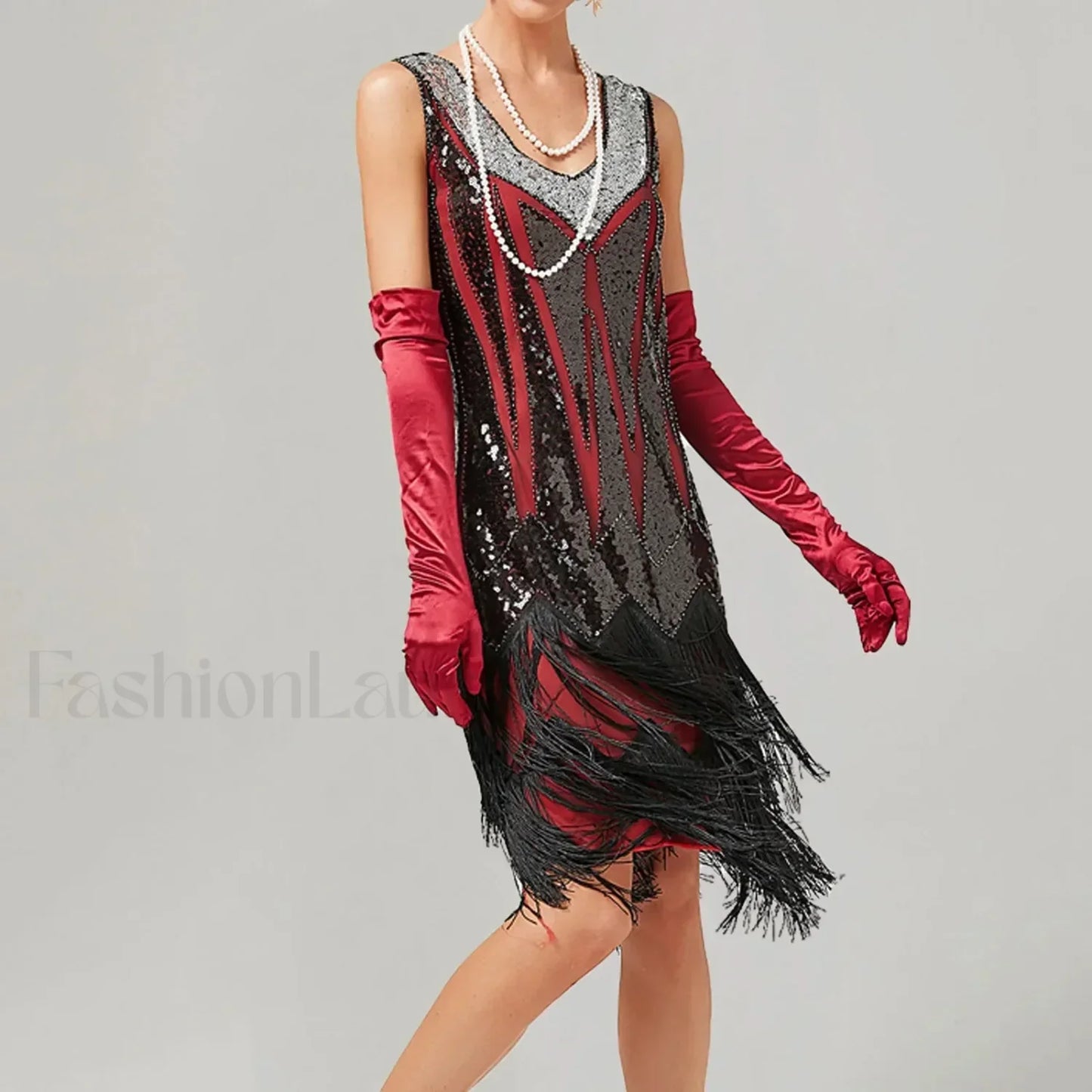 For Women 2024 1920s O-neck Sleeveless Tassel Shinny Glitter Sequin Club Party Vestidos Prom Dress