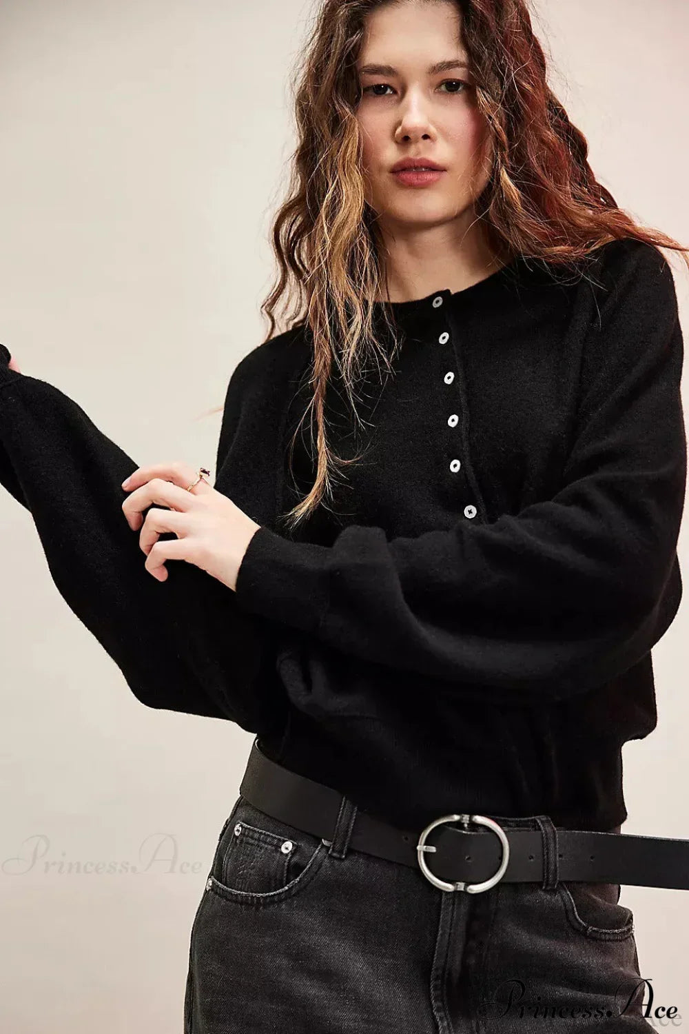 French Vintage Loose Long-Sleeve Knit Top