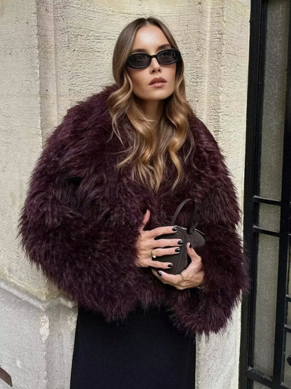 Fuzzy Faux Graceful Fur Short Coat