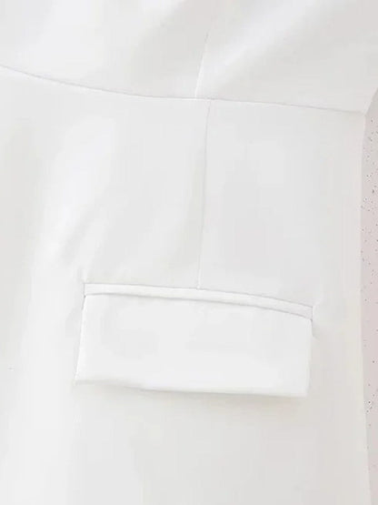 Strapless Princess Seam Pocket Flap Structured A-Line Mini Dress