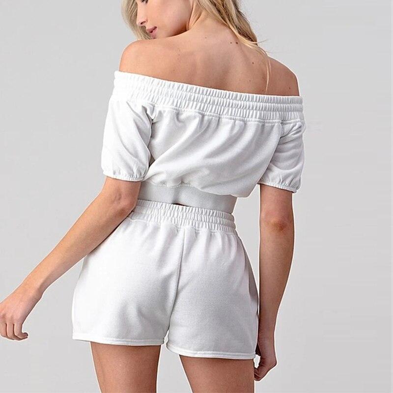 KittenAlarm - Georgia Off Shoulder Crop Top & Mini Shorts Set