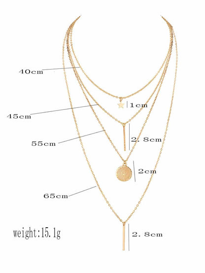 Celestial Starburst Layered Necklace