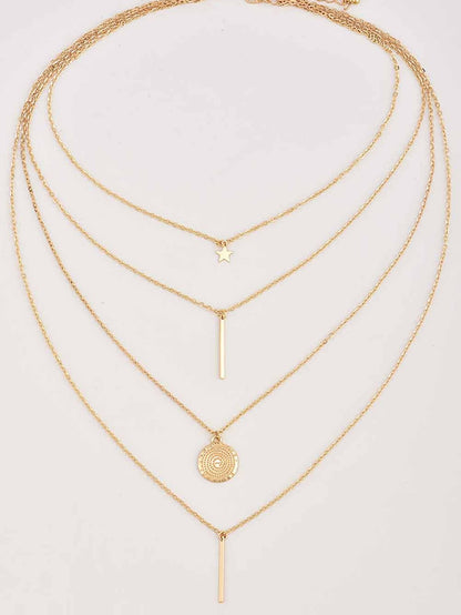 Celestial Starburst Layered Necklace