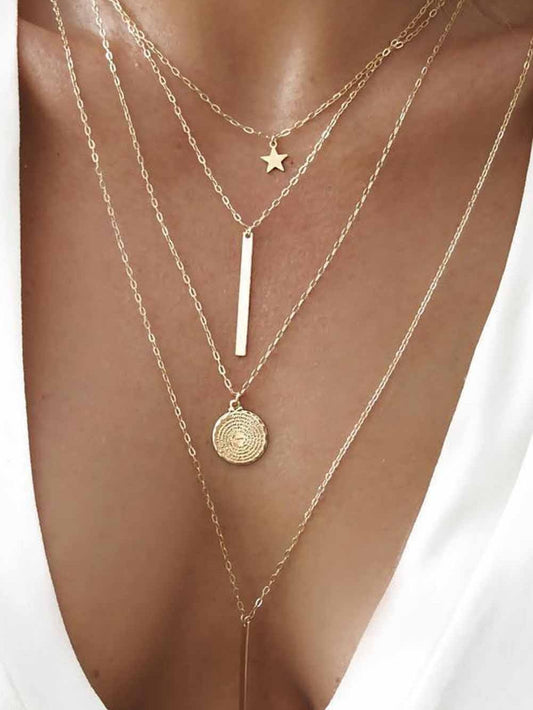Celestial Starburst Layered Necklace