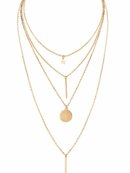 Celestial Starburst Layered Necklace