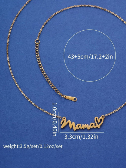 Heart Mama Pendant Necklace with Chain