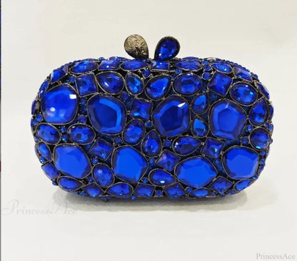 Gold/Silver Crystal Evening Clutch Wristlet
