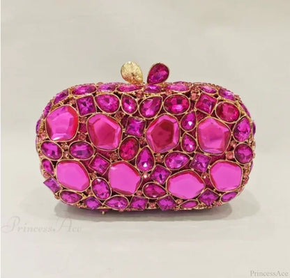 Gold/Silver Crystal Evening Clutch Wristlet