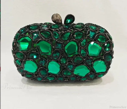 Gold/Silver Crystal Evening Clutch Wristlet