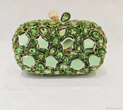 Gold/Silver Crystal Evening Clutch Wristlet