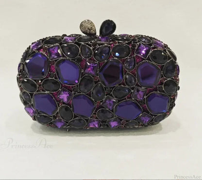 Gold/Silver Crystal Evening Clutch Wristlet