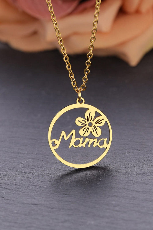 Floral Mama Necklace - Premium Gold Tone Alloy Jewelry