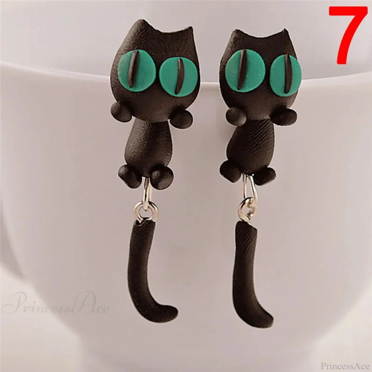 Halloween Dark Spider Amulet Stud Earring