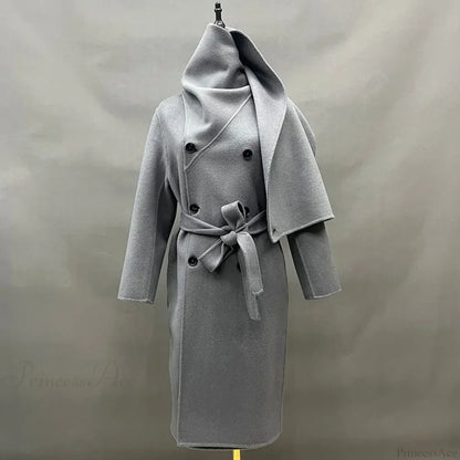 Handmade Cashmere Wool Belted Overcoat