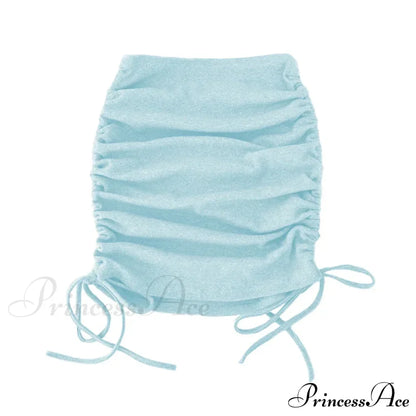 Harajuku Sexy Elastic Knitting Thread Side Drawstring Stylish Comfortable Skirt