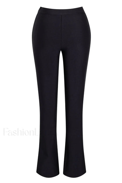 Haze High Waist Trendy Bandage Pants - Black