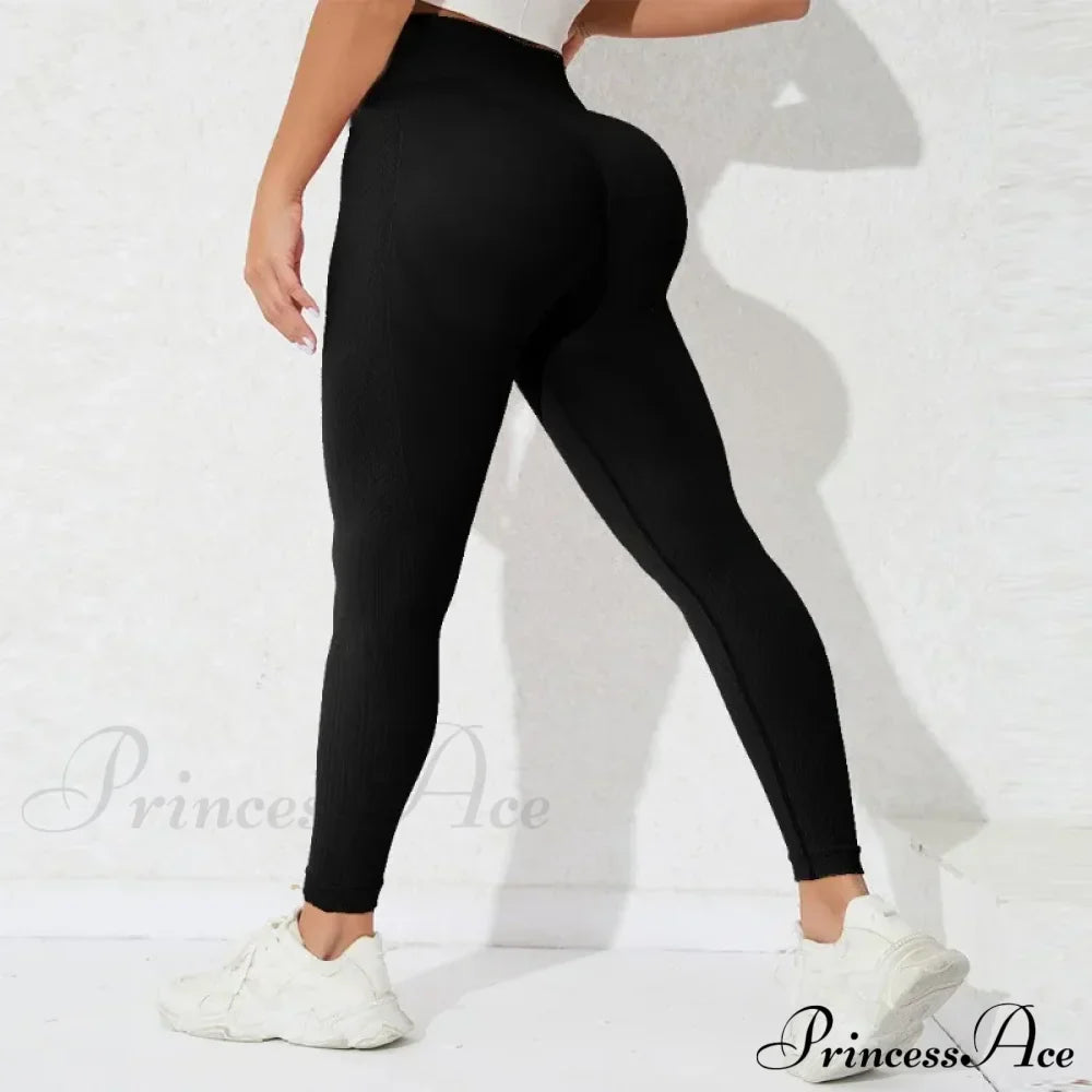 High Waist Seamless Butt Lift Knitting Gym Running Legging