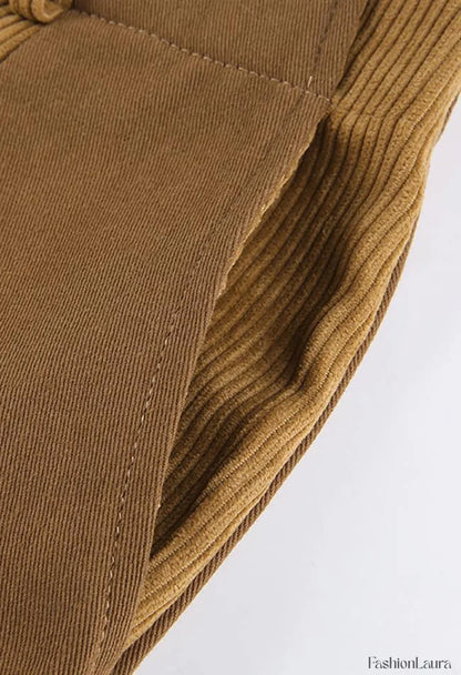 High Waist Y2K Corduroy Loose Pants