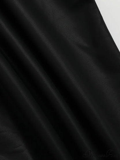High Waisted Elastic PU Leather Sexy Slim Fit Legs Pants