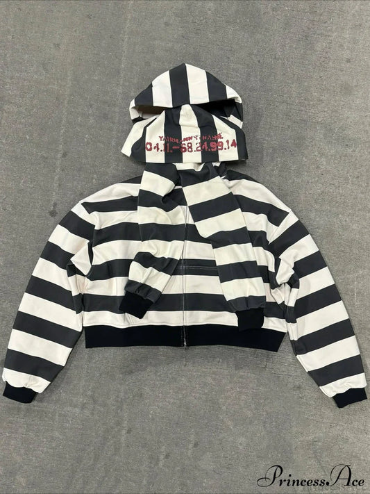 Hip-Hop Double-Layered Hood Graphic Print  Hoodie