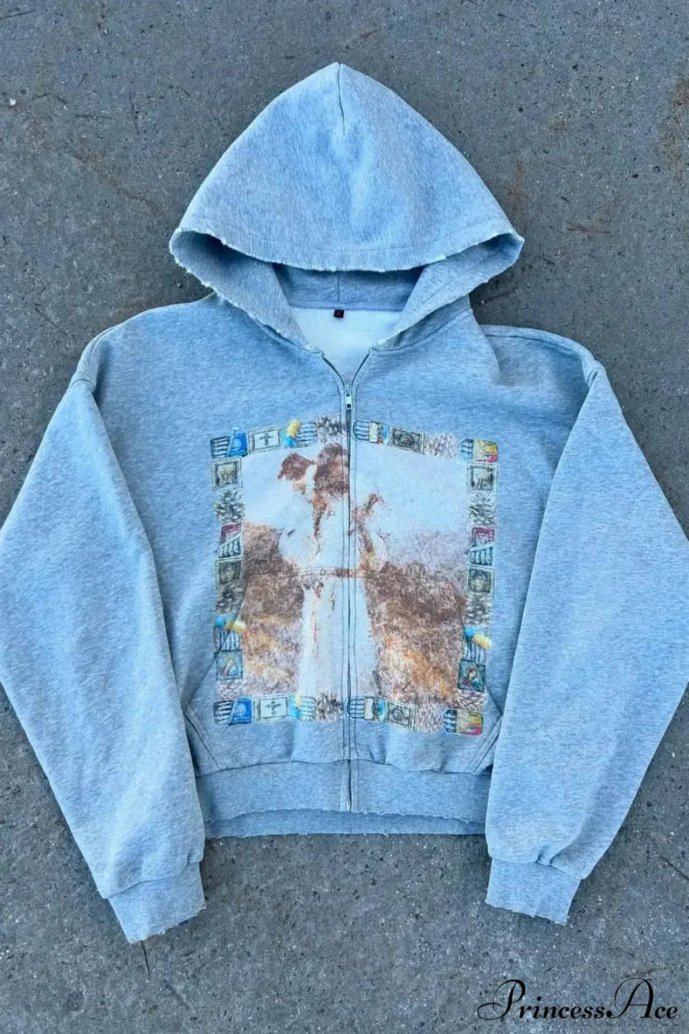 Hip-Hop Retro Printed Hoodie