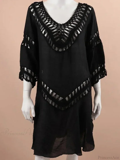 Hollow Out Bikini Mini Cover Up