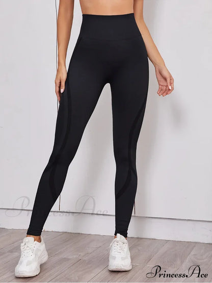 Hollow Out Waist Elastic Gym Training Yoga Legging