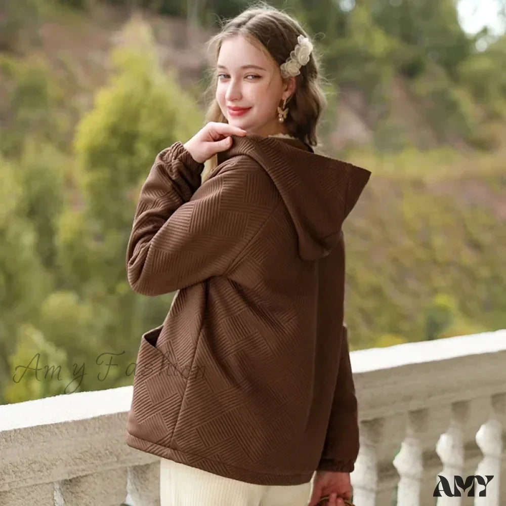 Hooded Twill Padded Thick Winter Warm Loose Vintage Quality Lady Coat