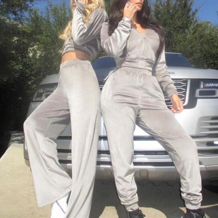 KittenAlarm - Iggy Velvet Hooded Pants Set