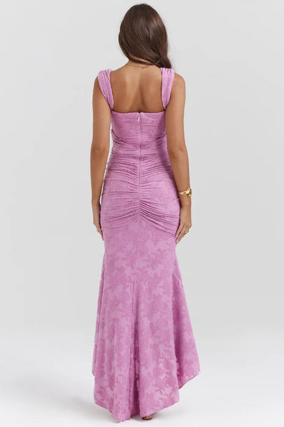 NUMIDA | SQUARE NECK CORSET MAXI DRESS