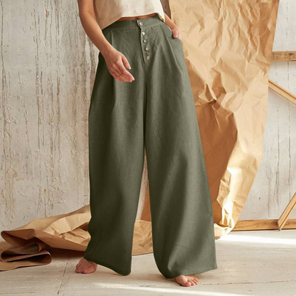 | Cotton Wide-Leg Pant