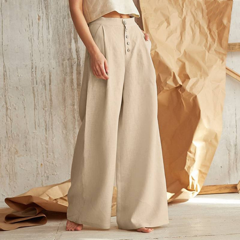 | Cotton Wide-Leg Pant